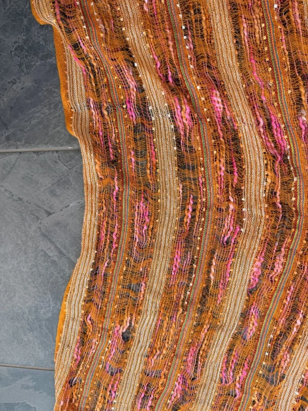 y2k festival scarf orange pink yellow